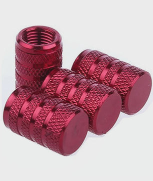 4x Aluminium Ventieldopjes Auto - Universeel & Stijlvol met Knurling Grip
