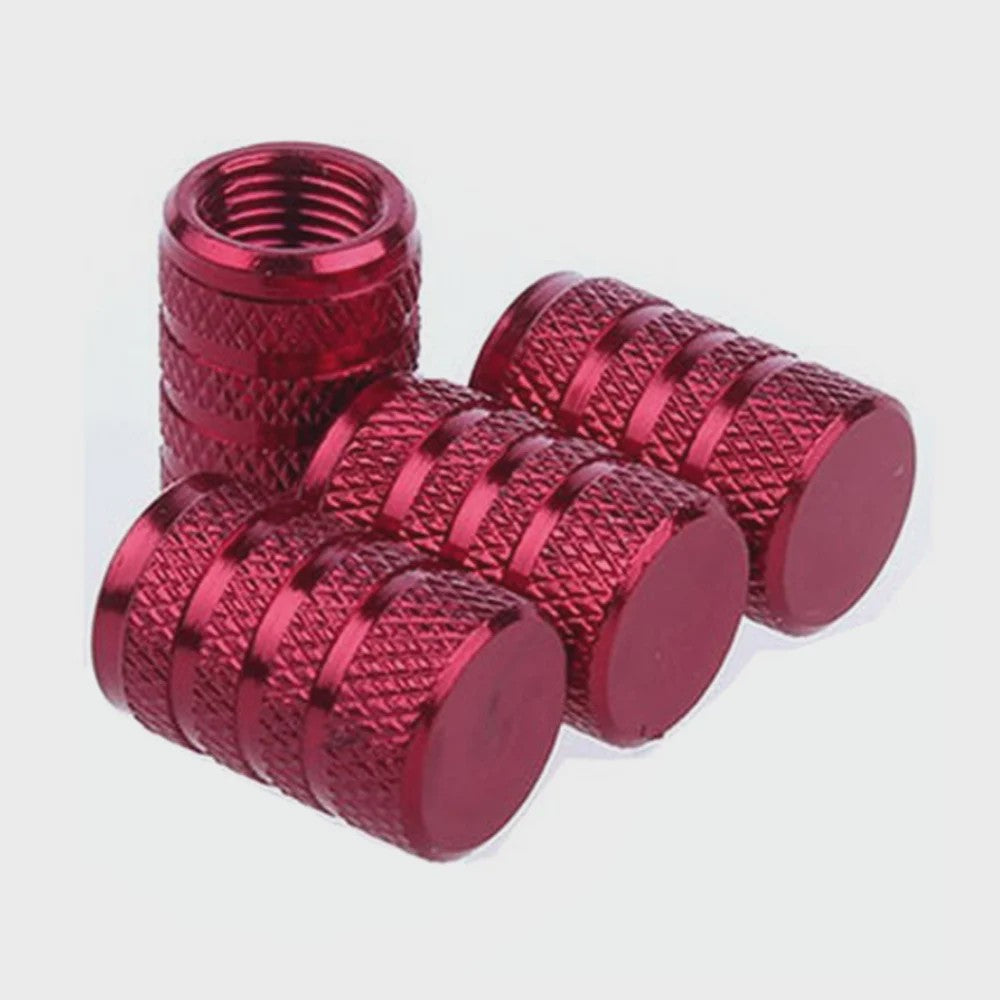 4x Aluminium Ventieldopjes Auto - Universeel & Stijlvol met Knurling Grip