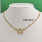 Gouden Roestvrij Stalen Ketting met Sailor Sluiting - Unisex Choker