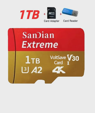 Snelle Micro SD Kaart met USB Adapter - 512GB/256GB - Hoge Snelheid Opslag voor Telefoon & Laptop