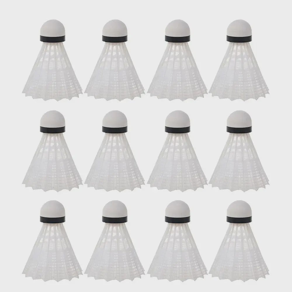 Nylon Badmintonshuttles - Set van 12 - Duurzaam & Stabiel voor Training