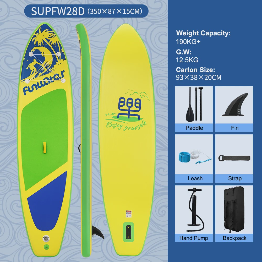 Opblaasbaar SUP Board 320-350cm met Complete Accessoireset - Ideaal voor Volwassenen