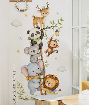 Schattige Bosdieren Muurstickers voor Kinderkamer, Babykamer & Peuterdecoratie - Vinyl Behang