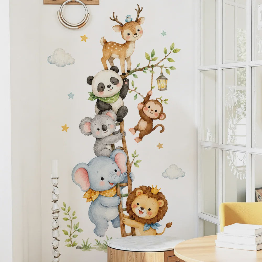 Schattige Bosdieren Muurstickers voor Kinderkamer, Babykamer & Peuterdecoratie - Vinyl Behang