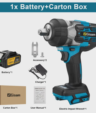 Gisam Accu Slagschroevendraaier 2800 Nm Brushless - Makita 18V Compatibel