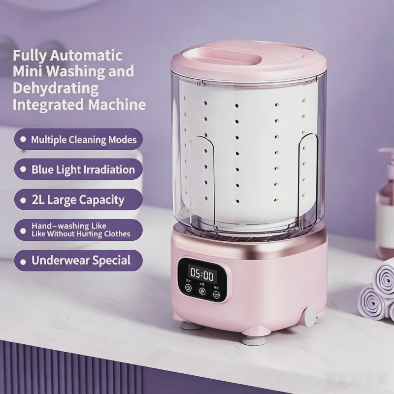 Draagbare Mini Wasmachine voor Ondergoed & Babykleding - Geen Installatie Nodig