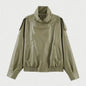 Dames Elegante Zwarte Jas - Street Style Asymmetrisch met Rits en Zakken