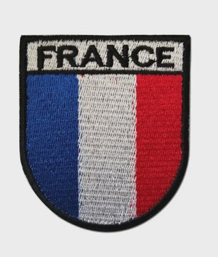 Franse Vlag Patches met Klittenband - Geborduurd Embleem