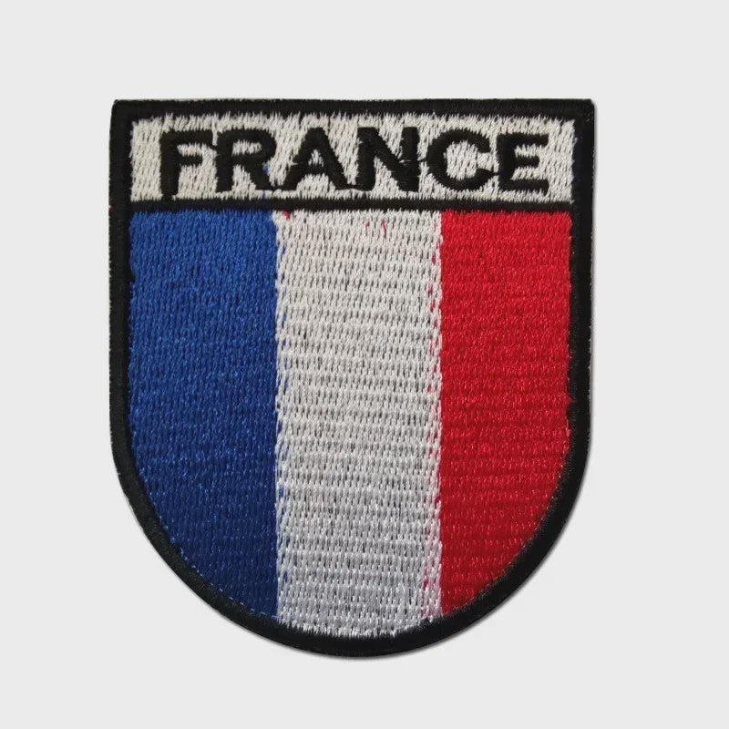 Franse Vlag Patches met Klittenband - Geborduurd Embleem