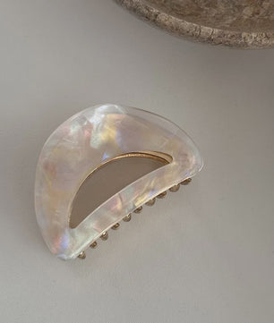 Chique Acetate Haarklem met Metaal - Medium, Stijlvol voor Dames