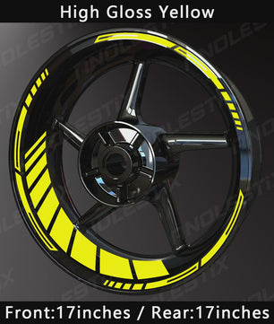 Reflecterende Motor Velgstickers - 17 Inch Velgtape voor Yamaha, Honda, Kawasaki, Suzuki, BMW, KTM