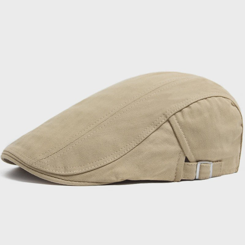 Klassieke Heren Baret - Stijlvolle Vintage Katoenen Pet met Vizier