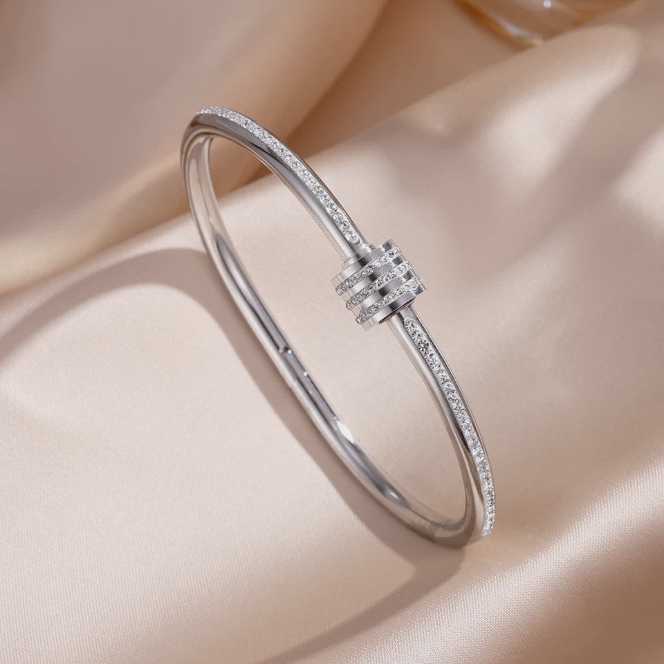 Luxe Zirkonia Armband Set - 5 Delig - Roestvrij Staal & Koper
