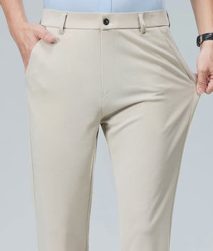 Heren Broek: Elastisch, Sneldrogend & Stijlvol voor Lente/Zomer Zakelijk Casual