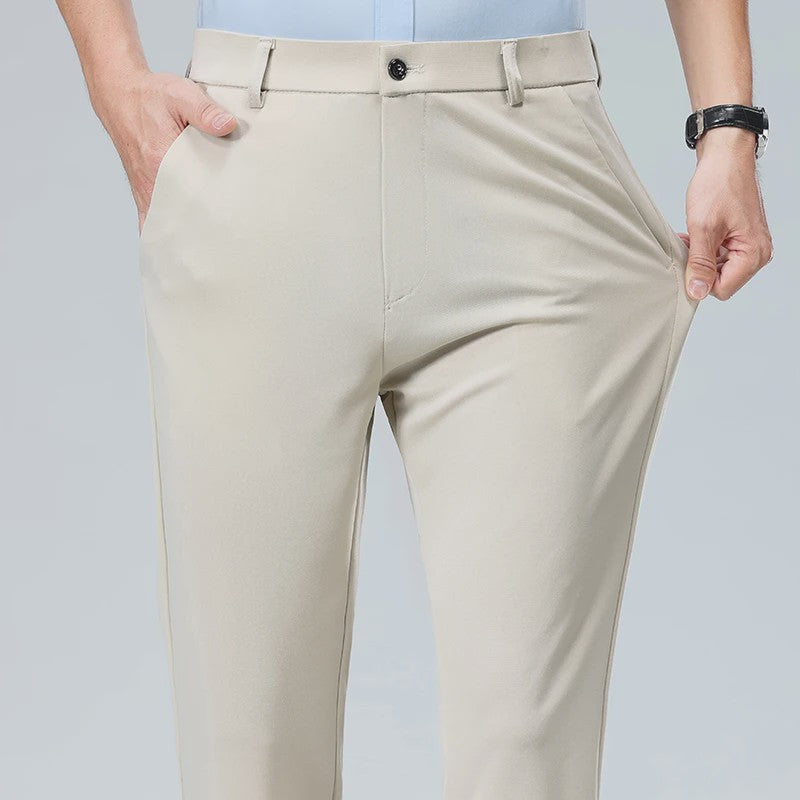 Heren Broek: Elastisch, Sneldrogend & Stijlvol voor Lente/Zomer Zakelijk Casual
