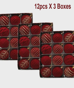 Kerstballen 6cm - Set van 12/16 Stuks - Wijnrood & Goud - Fluweelzacht & Feestelijk