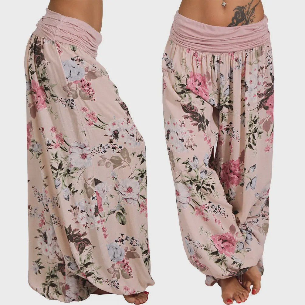 Dames Harembroek met Digitale Print - Wijdvallend & Comfortabel Plus Size Model