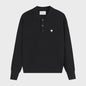 Dames Gebreide Poloshirt met Omvouwbare Kraag en Hartje - Comfortabel & Ademend