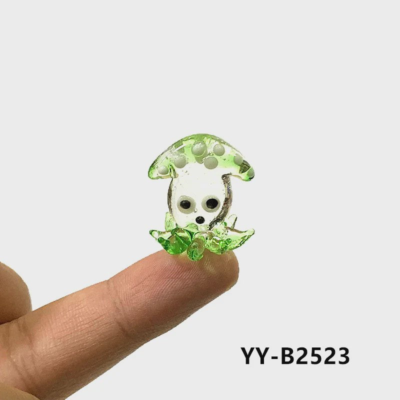 Schattig Mini Glazen Calamari Beeldje - Japans Stijl Zeedier Ornament voor Tafel & Aquarium Decoratie
