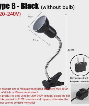 Reptielen Warmtelamp Houder UVA UVB Dimbare Zonnebank Spot 220-240V