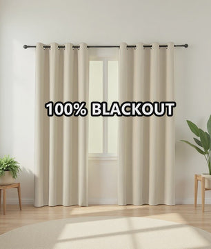 1paneel Massief 100% Verduisterende Gordijnen met Ringen - Totale Privacy voor Slaapkamer & Woonkamer