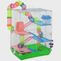 Ruime Hamsterkooi met Tunnels, Platforms, Wieltje en Accessoires (46x30x58 cm)