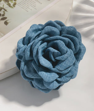 Bloem Haarclip Dames - Katoen Stof Rozen Klip - Medium Maat - Koreaanse Stijl Haarsieraad
