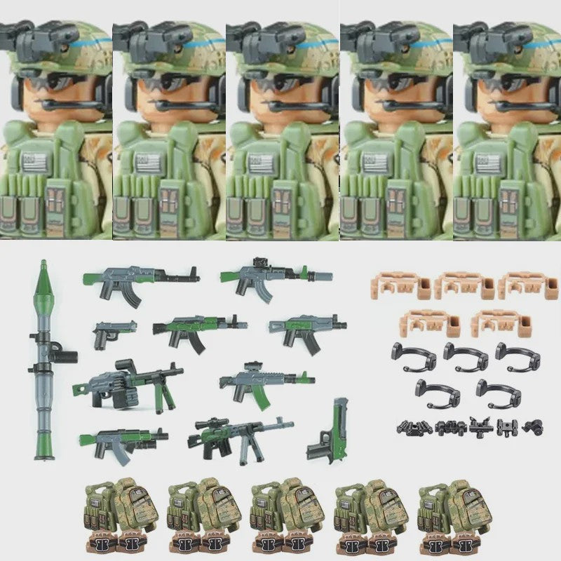 Bouwstenen Militaire Special Forces Commando Figuren met Wapens