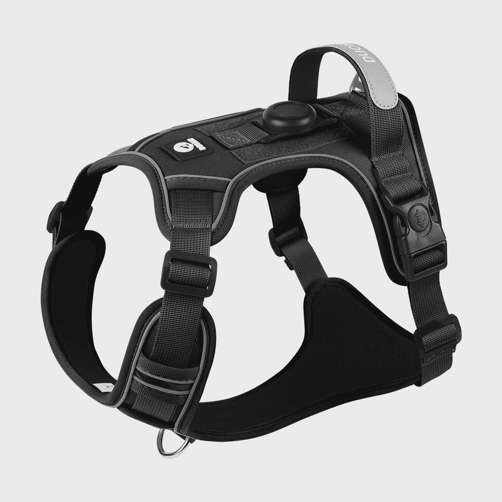 Honden Tuigje met AirTag Houder - Anti-Trek, Reflecterend & Waterdicht Vest voor Kleine/Middelgrote Honden