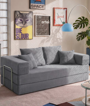 Opvouwbare Sofa Bed 200cm XXL - Modulair Gastenbed met Corduroy & Memory Foam