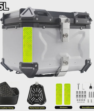 Universele Motor Topcase Aluminium Bagagekoffer - 45L/55L/65L - Quick-Lock
