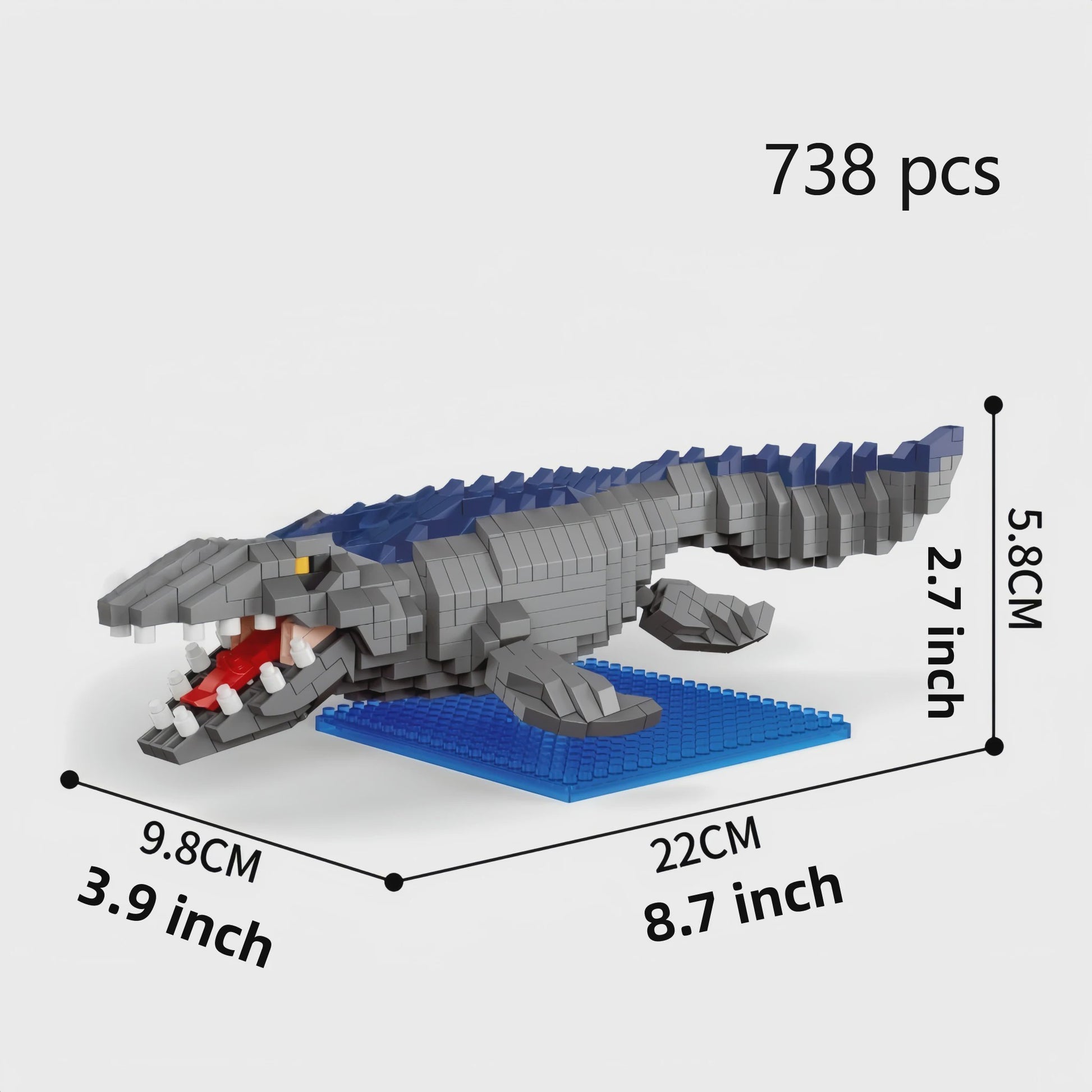 Dinosaurus Bouwstenen Speelgoed - Stegosaurus & T-Rex Micro Mini Blokken