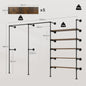 Industriële Wandkapstok met Open Kledingrek en MDF Planken