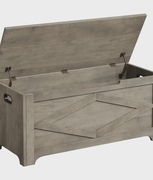 Rustieke Houten Opbergbank met Klepdeksel - Farmhouse Stijl