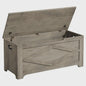 Rustieke Houten Opbergbank met Klepdeksel - Farmhouse Stijl