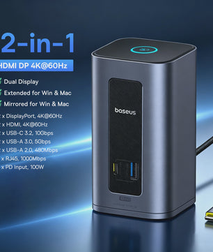 Baseus 15-in-1 USB-C Docking Station met 160W PD & 25W Draadloze Charger