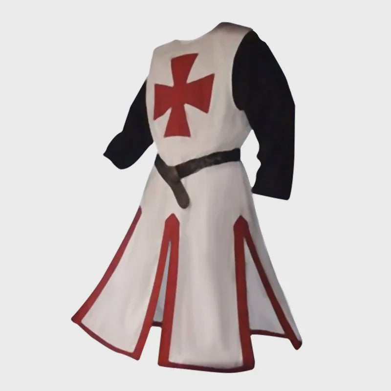 Middeleeuwse Kruisvaarder Tuniek met Riem - Renaissance & Cosplay Kostuum