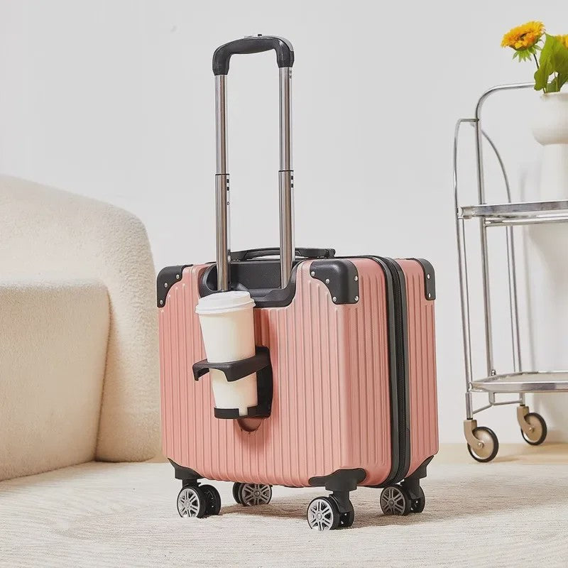 18-inch Trolley Koffer met Bekerhouder - Stijlvol en Praktisch Reisbagage