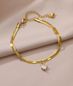 Gouden Roestvrij Staal Enkelbandjes met Parels en Kleurrijke Bedels - Zomer Sieraden