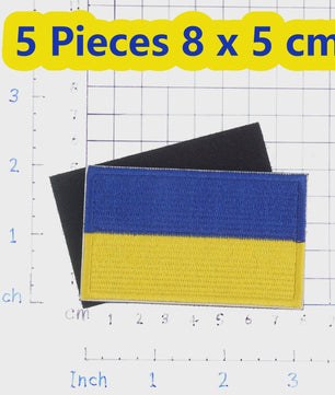 Oekraïne Vlag Patch met Klittenband - Geborduurde Kleding Applicatie