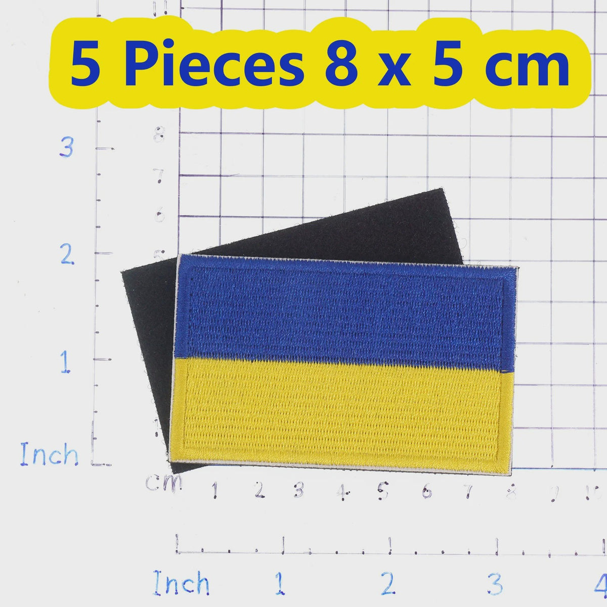 Oekraïne Vlag Patch met Klittenband - Geborduurde Kleding Applicatie
