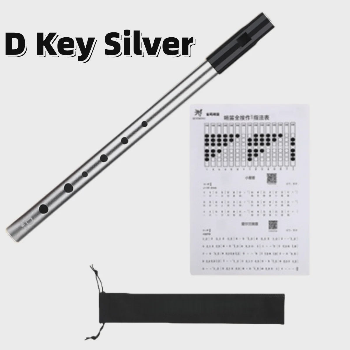 Miwayer Ierse Tin Whistle - 6 Gaten Fluit in C/D Toets - Folk Muziekinstrument voor Beginners