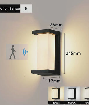 Waterdichte LED Buitenmuurverlichting met Bewegingssensor - IP65