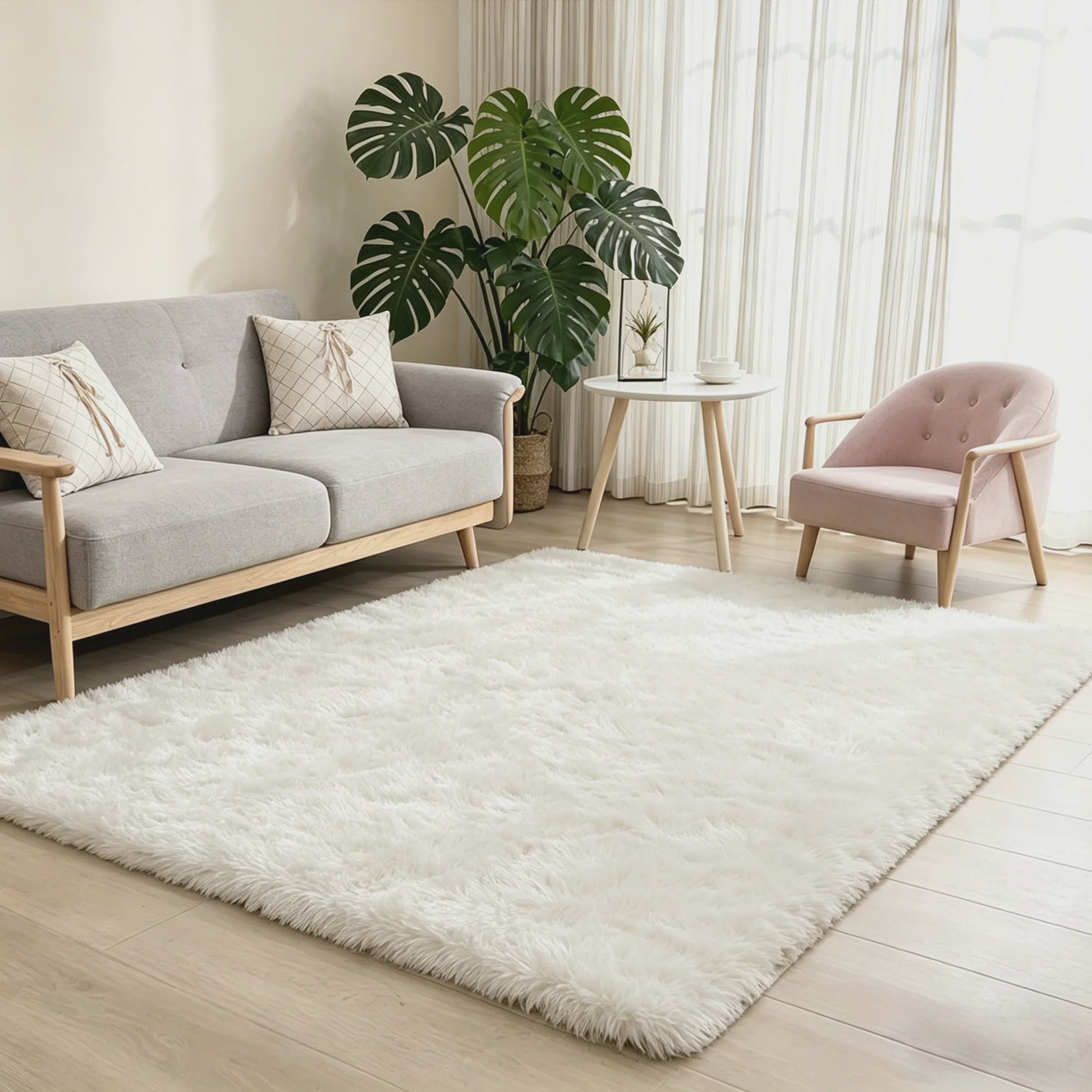 Superzacht Hoogpolig Vloerkleed - Pluizig & Luxueus voor Woonkamer, Slaapkamer & Kinderkamer