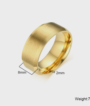 Gouden RVS Trouwring & Verlovingsring - Unisex - Maten 4-15