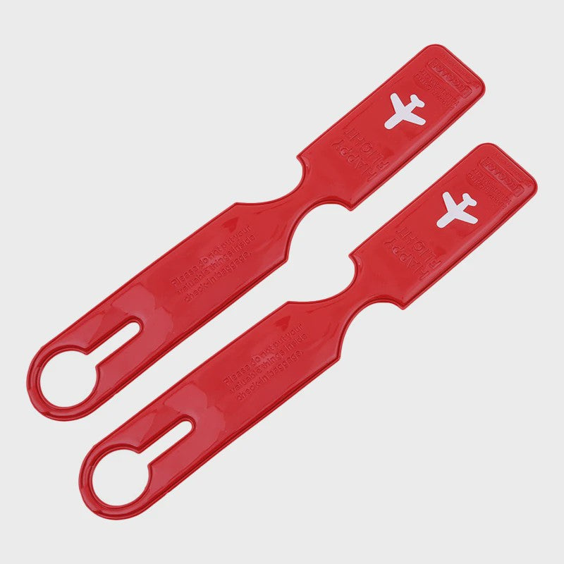 Set van 2 Draagbare Bagagelabels - Stevige Kleuren Kofferhangers voor Reizen