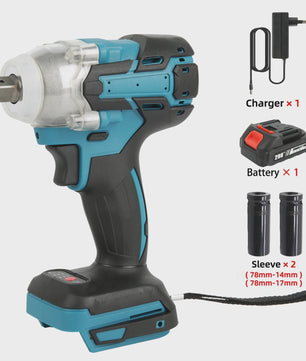 Krachtige 18V Brushless Accu Slagschroevendraaier & Boormachine - 520Nm, Variabele Snelheid, Incl. 2 Doppen