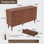 Moderne Houten Ladekast - 4 of 6 Laden - Retro Design Dressoir voor Slaapkamer & Woonkamer