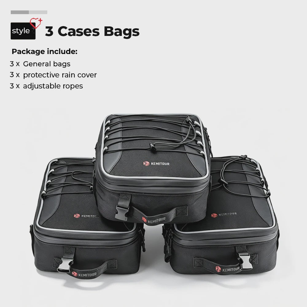 Motorfiets Topcase / Zijtas - 20L Uitbreidbaar - Waterdicht & Robuust