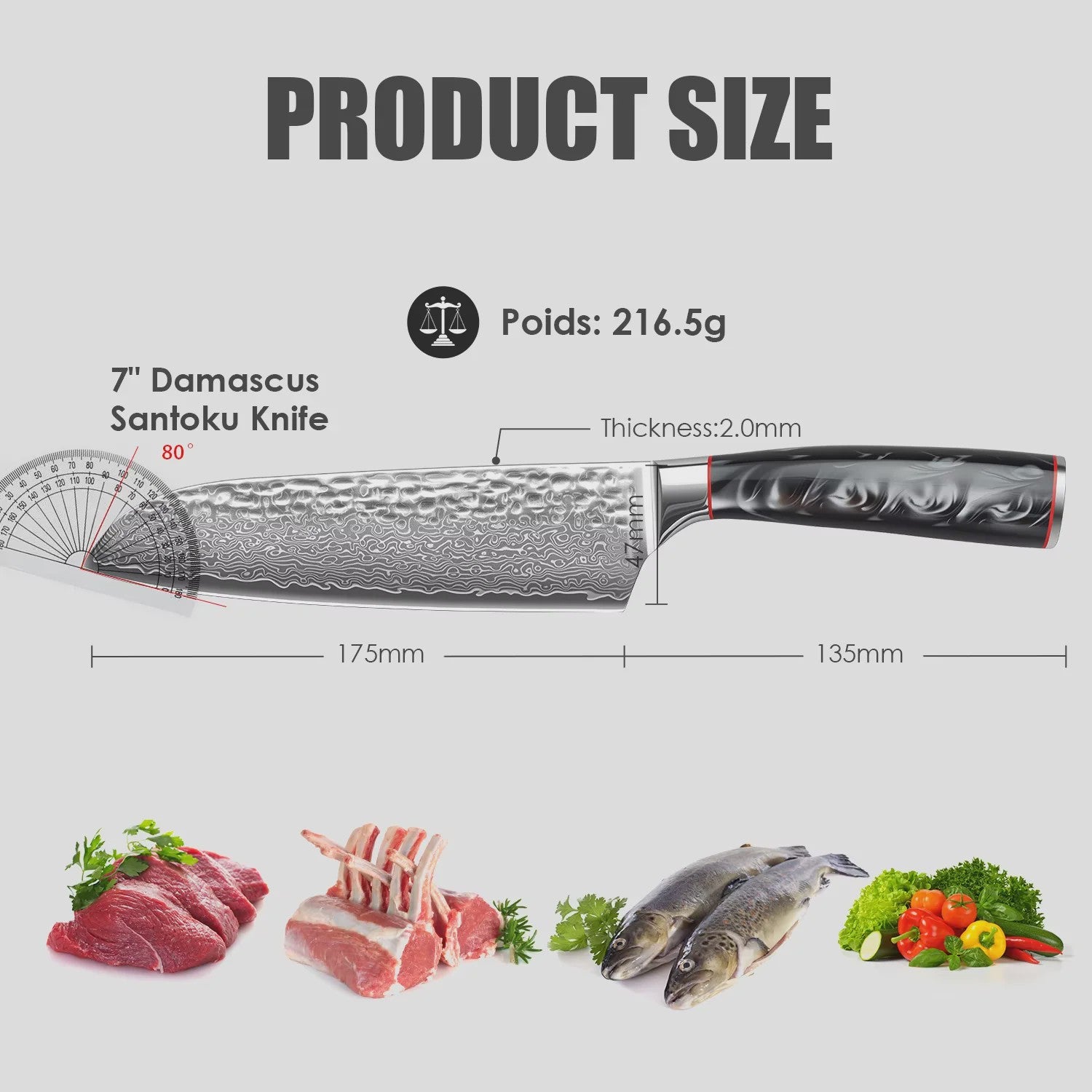Professioneel Damascus Koksmes - 67 Lagen Staal, Ergonomisch G10 Handvat, Inclusief Cadeaubox